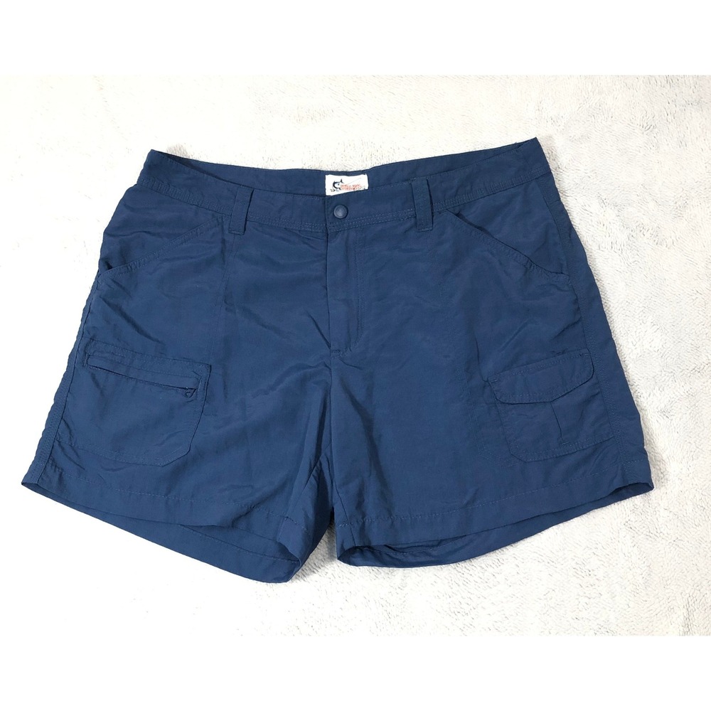 World Wide Sportsman Fishing Shorts Women's 14 Blue Nylon Cargo Hiking Utility